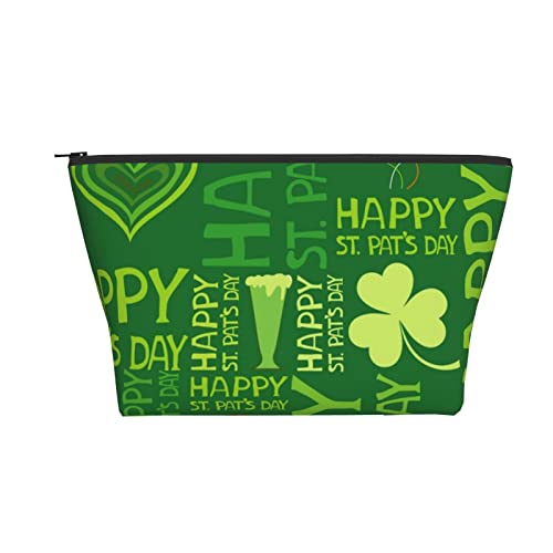 Tragbare Kosmetiktasche St.Patrick's Day Green Make-up-Tasche Reise-Kulturtasche für Mädchen und Frauen von Ahdyr