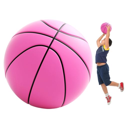 Aibyks Leiser Basketball, Leiser Basketball,Silent Ball Soft 3D PU Trainingsball | High-Density Mute Basketball Helles Basketballspiel für Kinder, Jugendliche, Erwachsene und Verschiedene von Aibyks