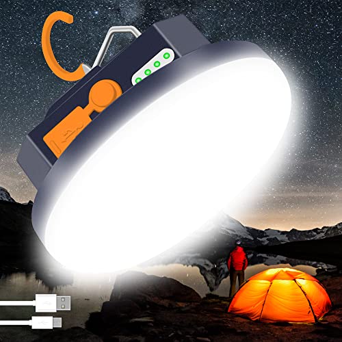 Aicharynic Campinglampe, Ultra Hell 1000 Lumen LED Camping Laterne USB Aufladbar mit 4800 mAh, 4 Leuchtmodi Dimmbar Zeltlampe Tragbar Campingleuchte, Camping Licht für Stromausfällen, Wandern, Notfall von Aicharynic