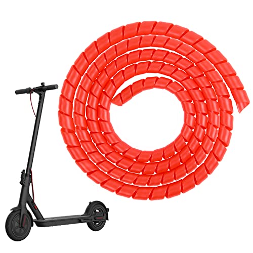 Ainiv Scooter Kabelschutz, Kabelschutz Kabelmanagement, Spiral Kabelschlauch, 1M Silikon Kabelschoner kompatibel für Xiaomi 1S/M365/Pro Ninebot Scooter Rot von Ainiv