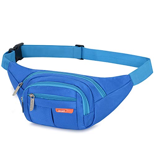 AirZyx wasserdichte Bauchtasche Geeignet für Reise, Sport & alle Outdoor Aktivitäten, Hüfttasche für Damen und Herren, Bauchtasche Wasserdicht Hüfttaschen für Running (Blau) von AirZyx
