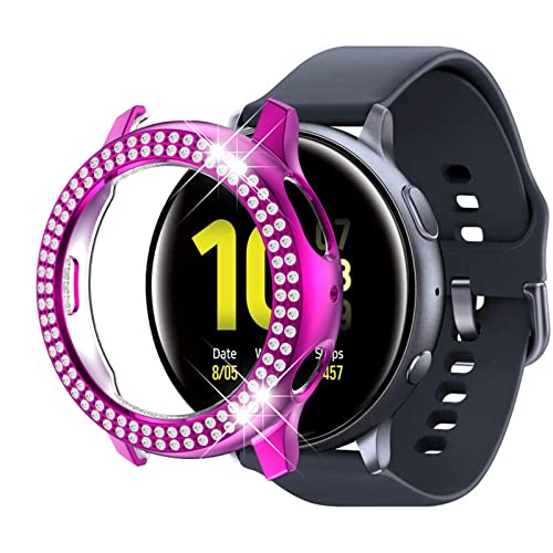 Diamanten Hülle Kompatible mit Samsung Galaxy Watch Active/Active 2 40mm/44mm Hülle Glitzer 360 Rundumschutz Ultradünne Anti Kratz Cover Leicht PC Case (lila,Active 2 40mm) von AireWiki