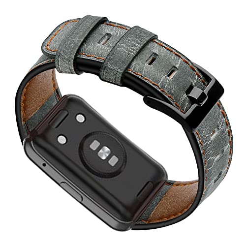 Lederarmband Kompatibel mit Huawei Watch Fit / Watch Fit New Leder Armbänd Für Damen Herren Ersatzband mit Uhrenarmband Für Huawei Watch Fit / Watch Fit New (blau) von AireWiki