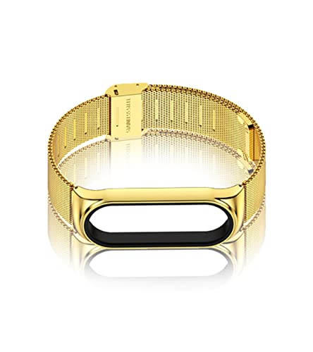 Metall Armband Kompatibel mit Xiaomi Mi Band 7 Armband Metall Edelstahl Mesh Ersatzband Für Herren Damen Für Xiaomi Mi Band 7 (Gold) von AireWiki