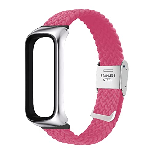 Nylon Armband Kompatibel mit Samsung Galaxy Fit 2 Armband Für Herren Damen Sport Stoff Ersatzband mit Uhrenarmband Für Samsung Galaxy Fit 2 (rosa) von AireWiki