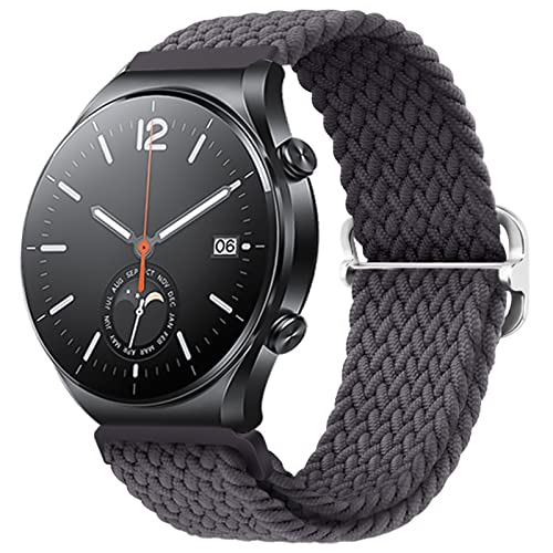 Nylon Armband Kompatibel mit Xiaomi Watch S1/ S1 Active Armband Keine Lücke Für Herren Damen Sport Stoff Ersatzband mit Uhrenarmband Für Xiaomi Watch S1/S1 Active (23) von AireWiki