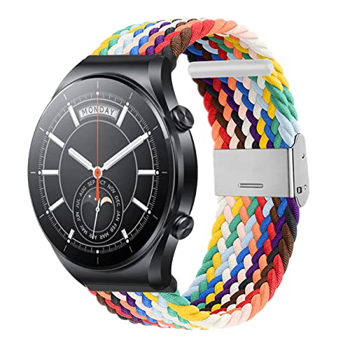 Nylon Armband Kompatibel mit Xiaomi Watch S1/S1 Active Armband Für Herren Damen Sport Stoff Ersatzband mit Schnalle Verstellbare Uhrenarmband Für Xiaomi Watch S1/S1 Active (C) von AireWiki