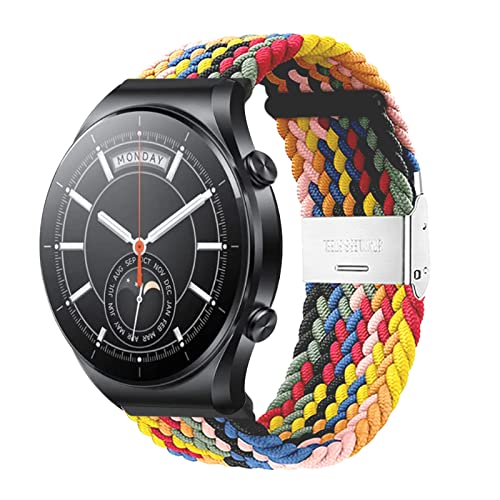 Nylon Armband Kompatibel mit Xiaomi Watch S1/S1 Active Armband Für Herren Damen Sport Stoff Ersatzband mit Schnalle Verstellbare Uhrenarmband Für Xiaomi Watch S1/S1 Active (E) von AireWiki