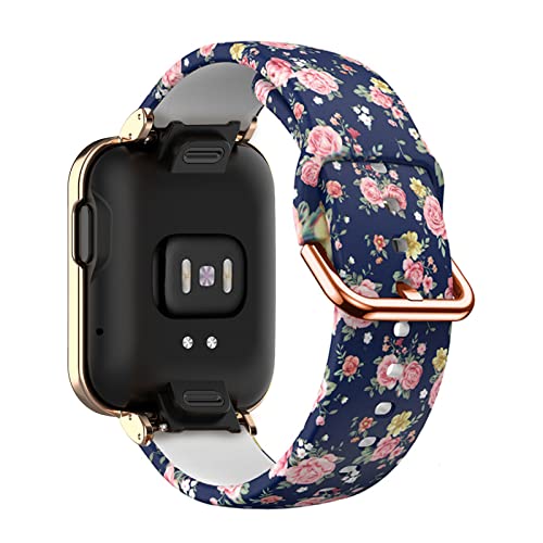 Silikon Armbänder Kompatibel mit Xiaomi Redmi Watch Lite 2/ Xiaomi Mi Watch Lite Ersatzband Für Damen Frauen Herren Weiche Muster Blumen Sport Armband (5,Watch Lite 2) von AireWiki