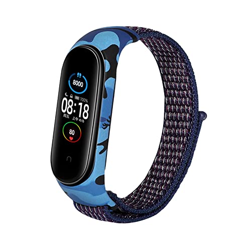 Solo Loop Armband Kompatibel mit Xiaomi Band 6/ 5/4/3 Nylon Sport Armbänder für Männer Frauen Stretchy Ersatz Kompatibel mit Xiaomi Band 6/ 5/4/3 (B) von AireWiki