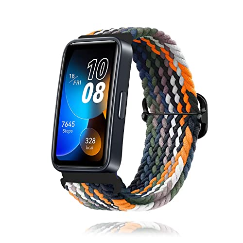 Stoff Armband Kompatibel mit Huawei Band 8 Armband Nylon Für Herren Damen Sport Ersatzband mit Uhrenarmband Für Huawei Band 8 (2) von AireWiki