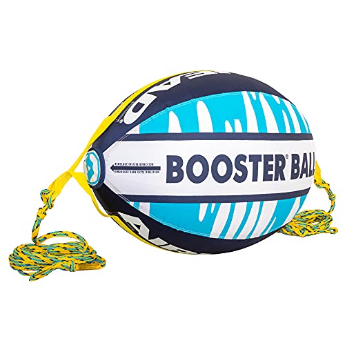 Airhead Unisex-Erwachsene AHBB-2030 Sportstuff Booster Ball Abschleppseil, Weiß/Blau, Dimensions = inflated (38in x 28in) deflated (45in x 36in) von Airhead