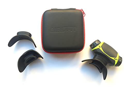 Airofit Active Spar-Set mit Atemtrainer, Hardschalen-Etui und Zwei Ersatzmundstücken, trainiert und kräftigt Atem-Muskulatur, steigert körperliche Leistung (türkis) von Airofit