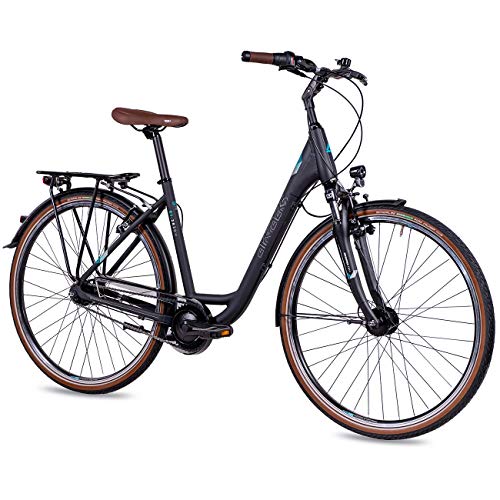 Airtracks Damen City Fahrrad 28 Zoll Citybike LS CI.2820W Trekking Bike Cityrad Shimano Nexus 7 Gang Nabenschaltung Nabendynamo Schwarz Matt - 45cm Körpergröße 150-165cm von Airtracks