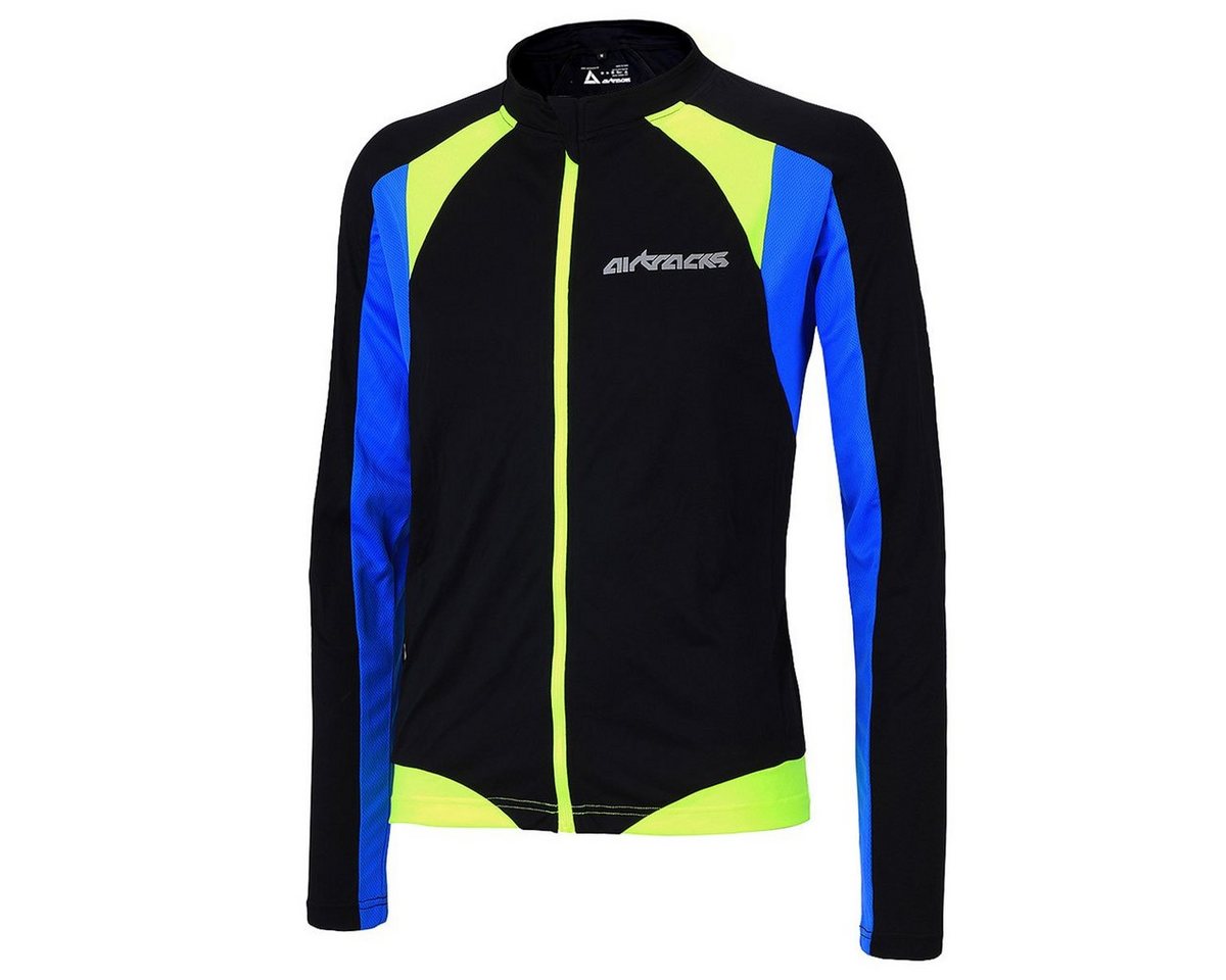 Airtracks Radtrikot Herren Fahrradtrikot Langarm Pro T Radtrikot - Jersey mit Quick Dry & Anti-UV » S M L XL XXL XXXL « von Airtracks