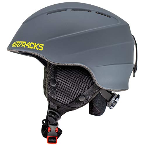 Airtracks Master T52 Ski Helm Snowboardhelm für Herren Damen Skihelm Snowboard Helm ABS - grau - L (57-61cm) von Airtracks
