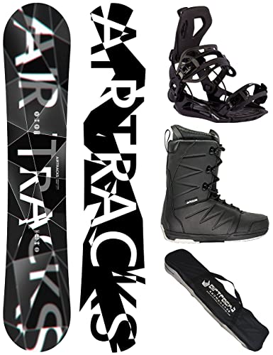 Airtracks Snowboard Set - Wide Board Refractions Game 159 - Softbindung Master - Softboots Star Black 43 - SB Bag von Airtracks