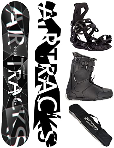 Airtracks Snowboard Set - Wide Board Refractions Game 168 - Softbindung Master - Softboots Master QL 44 - SB Bag von Airtracks