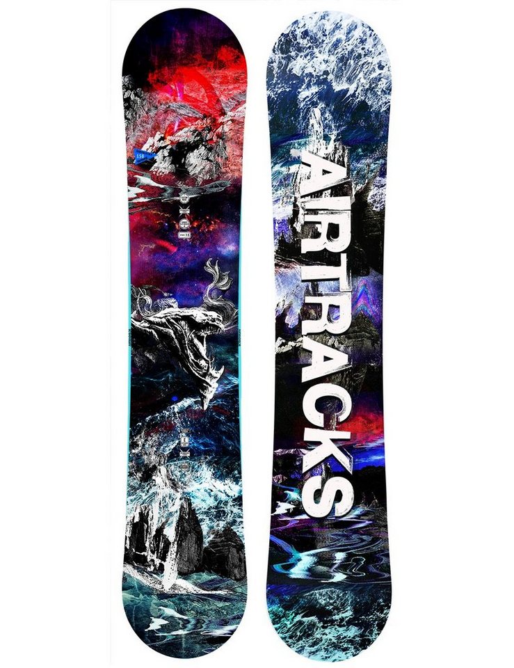 Airtracks Snowboard Snowboard Fantasy Carbon Flat Rocker, Zero Flat Rocker Profile, Sintered Base, Directional Twin, Wide Shape von Airtracks