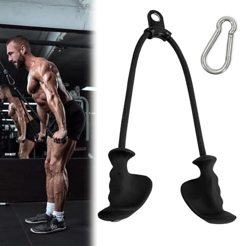 Aisny Trizepsseil, Ergonomisches Rutschfesten Griff Trizeps Seil Gedrehtes Seil Trizeps Trainingsgerät Griffhilfen Kraftsport Muskeltraining Zubehör für Fitnessstudio Gym Hause von Aisny
