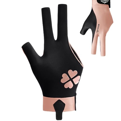Aizuoni Billardhandschuhe für Damen,Billardhandschuhe | Billardhandschuhe DREI-Finger-Queue-Sporthandschuhe - Anti-Rutsch-Griff-Queue-Sporthandschuhe, verstellbare, atmungsaktive von Aizuoni