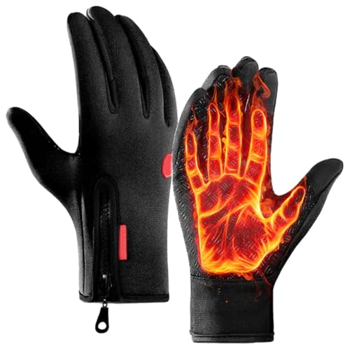 Aizuoni Frostfit Thermo Handschuhe, Frost Fit Thermohandschuhe Winter Herren, XL Wasserdicht Fahrrad Handschuhe Damen Touchscreen Winterhandschuhe - Winddichte Thermohandschuhe Zum Laufen Radfahren von Aizuoni