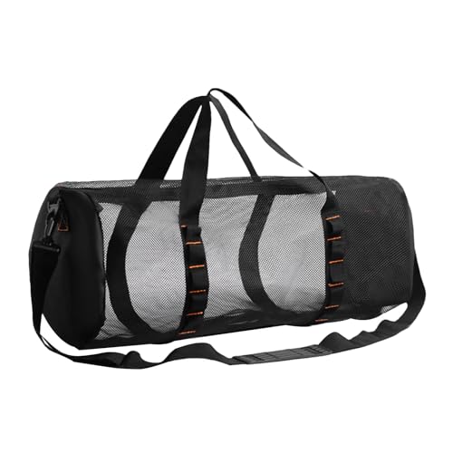 Aizuoni Mesh-Reisetasche, Mesh-Sporttasche - Zylindrische Netztasche, Faltbare Mesh-Tauchtasche, Große Mesh-Tasche Für Tauchen, Schnorcheln, Schwimmen, Und Sportausrüstung von Aizuoni