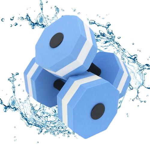 Aizuoni Wassergymnastik-Hanteln, Wasser-Aerobic-Gewichte, 1 Paar Sport-Hanteln für Wasserübungen aus hochdichtem EVA-Schaum, Aquatic Fitness Hanteln Handstange, EVA-Schaum-Poolgewichte-Set für Wasser von Aizuoni
