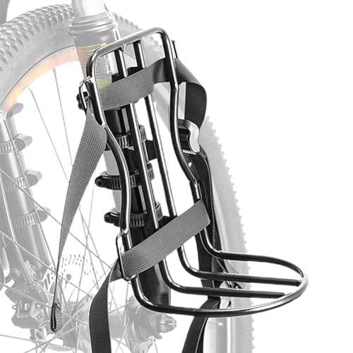 Fahrrad-Frontgepäckträger, Fahrradgepäckträger - Gepäck-/Fracht-/Touring-Gepäckträgerständer | Fahrrad-Reisetaschen-Aufhänger mit großer Tragfähigkeit für Mountainbikes, Rennräder, City-Bikes von Aizuoni