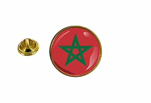 Akachafactory Anstecker mit marokkanischer Flagge, rund von Akachafactory