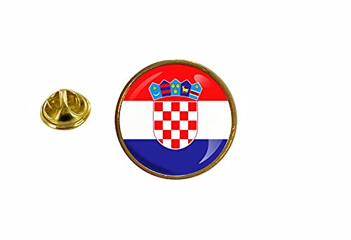 Akachafactory Anstecknadel, Kroatien-Flagge, rund von Akachafactory
