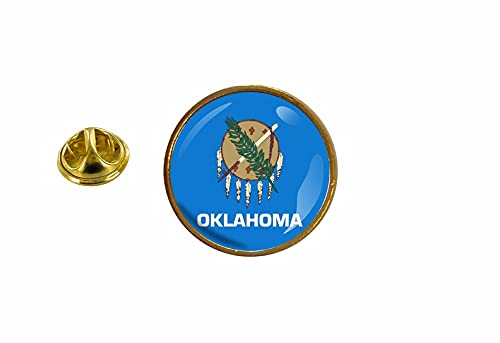 Akachafactory Anstecknadel, amerikanische Flagge, Oklahoma, rund von Akachafactory
