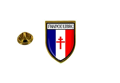 Akachafactory Pin Anstecker Anstecker Anstecker Stadt Flagge Frankreich Libre de Gaulle von Akachafactory