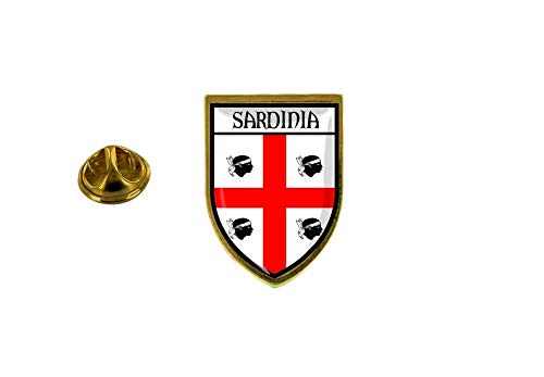Akachafactory Pin Anstecker Anstecker Anstecker Stadt Flagge Wappen Sardinien Sarde von Akachafactory