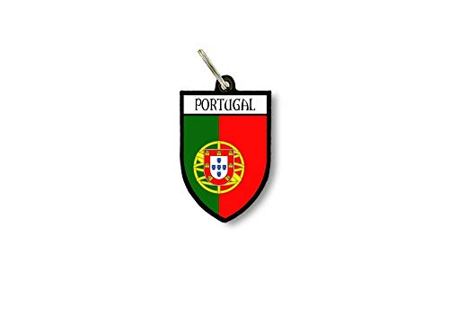 Schlüsselanhänger Schlüsselanhänger Ring Flagge National Souvenir Schild Portugal von Akachafactory