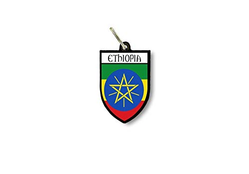 Schlüsselanhänger Schlüsselanhänger Ring Flagge Nationalflagge Souvenir Schild Äthiopien von Akachafactory