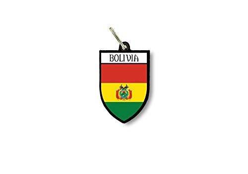 Schlüsselanhänger Schlüsselanhänger Ring Flagge Nationalflagge Souvenir Schild Bolivien von Akachafactory