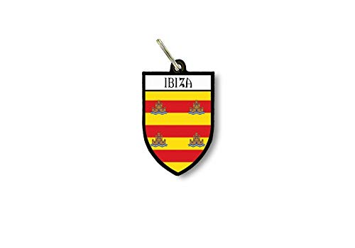 Schlüsselanhänger Schlüsselanhänger Ring Flagge Nationalflagge Souvenir Schild Ibiza Spanien von Akachafactory