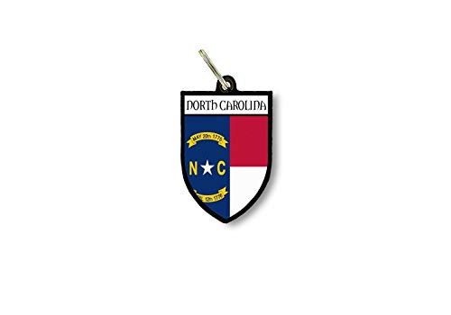 Schlüsselanhänger Schlüsselanhänger Ring Flagge Nationalflagge Souvenir Schild USA North Carolina von Akachafactory