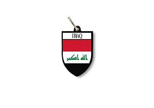 Schlüsselanhänger Schlüsselanhänger Ring Flagge Nationalflagge Souvenir Schild irak Irak, Irak, Irak, Schlüsselanhänger von Akachafactory
