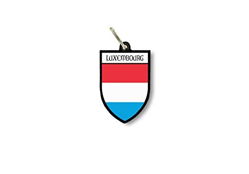 Schlüsselanhänger Schlüsselanhänger Ring Flagge Nationalflagge Souvenir Schild luxemburgische von Akachafactory