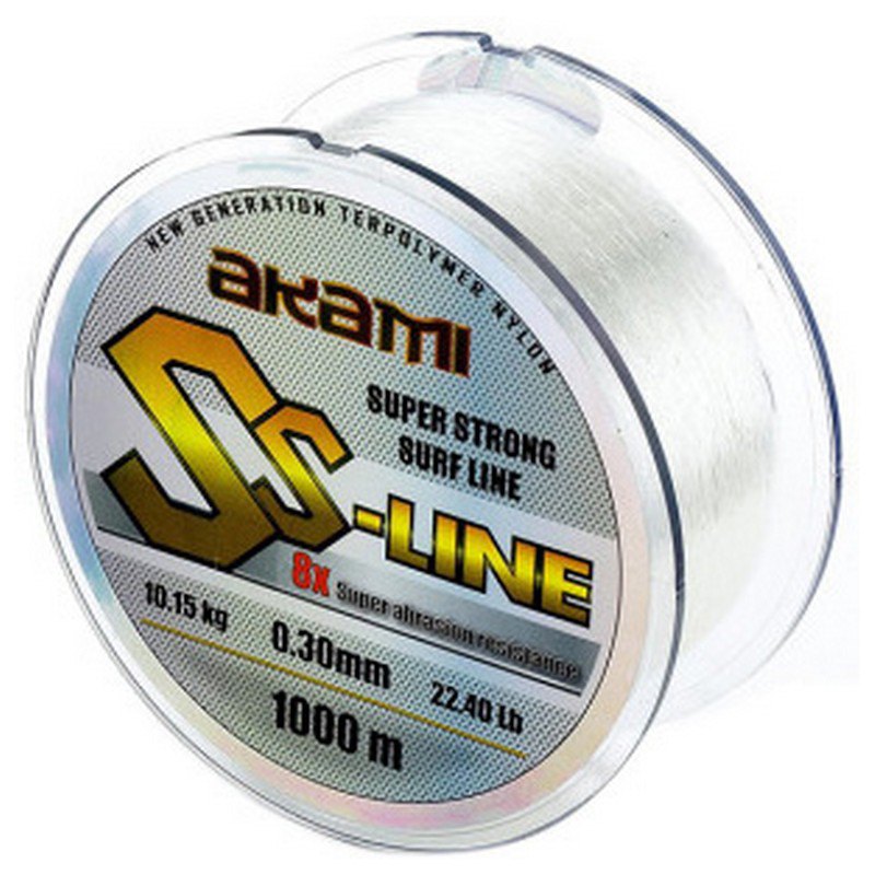 Akami Ss-line Monofilament 1000 M Durchsichtig 0.400 mm von Akami