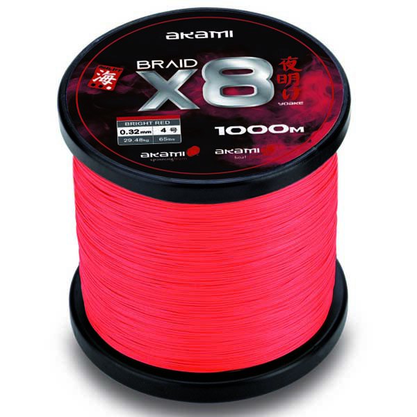 Akami Yoake X8 1000 M Monofilament Rosa 0.400 mm von Akami