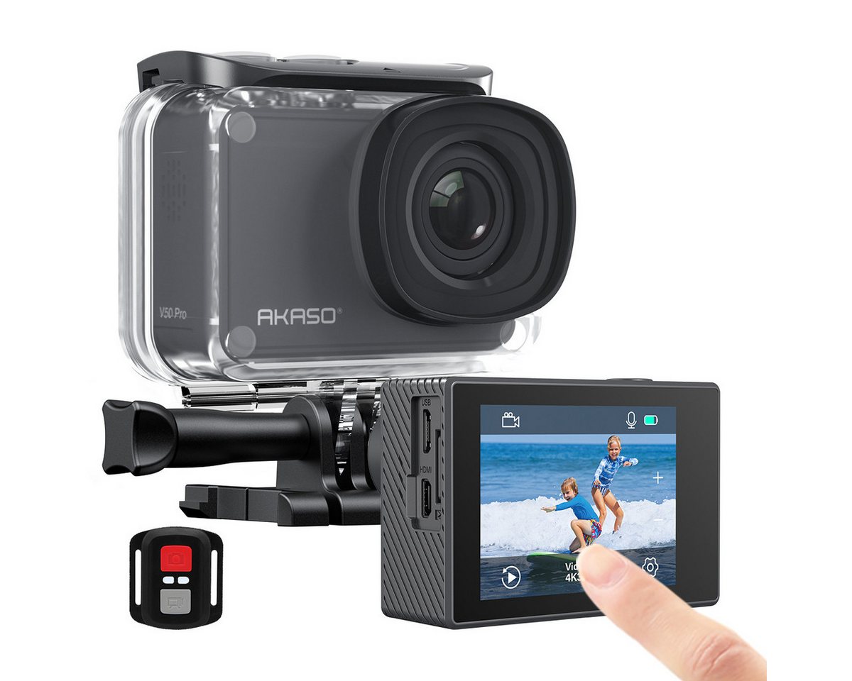 Akaso V50 Pro Ultra 4K Action Camera - Advanced EIS, externes Mikrofon, Action Cam (IEEE 802, Tauchmodus, mit umfangreichem Zubehörpaket) von Akaso