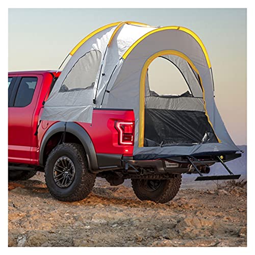 Auto-Zelt, Pickup-Truck-Zelt, wasserdicht, doppellagig, für 2 Personen, tragbares LKW-Ladeflächenzelt, Camping, Preferred, Silbergrau von AkosOL