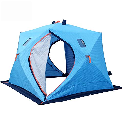Camping-Zelt, Pop-up-tragbar, warmes Camping-Zelt, Eisfischen-Unterstand mit Tragetasche, 4 Personen, dreieckiges Segeltuch, kleine Überraschung von AkosOL