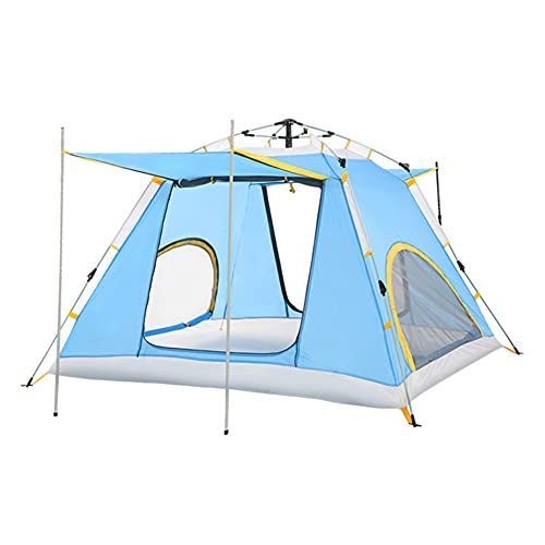 Campingzelt, leichtes, sofort automatisches Pop-Up-Zelt für 3 bis 4 Personen, automatisch öffnendes, hydraulisches, doppelschichtiges, tragbares Familien-Campingzelt mit Po-Hoffnung von AkosOL