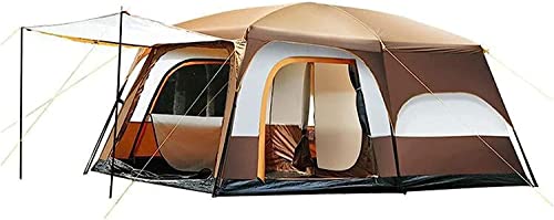 Outdoor-Campingzelt bietet Platz für 8 bis 12 Personen, viel Platz, zweistöckiges Zelt, mit einem verlängerten Sonnenschirm, regensicher mit Sonnenschutzfunktionen, beständiges kaltes Familiencamping von AkosOL
