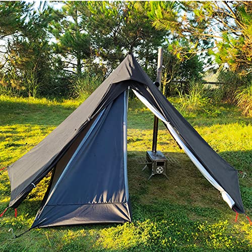 Pyramidenzelt mit Kaminloch, Outdoor, Ultraleicht, wasserdicht, indisches Hot-Zelt für 1–2 Personen von AkosOL