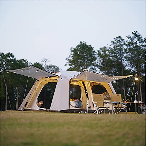Strandzelt für 5–8 Personen, automatisches Pop-up-Zelt, Belüftung, Sonnenschutz mit verlängerter Veranda, sofortiges Familienzelt für Camping, Wandern, Angeln, Festival von AkosOL